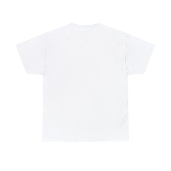 Back view of BOL white tee.