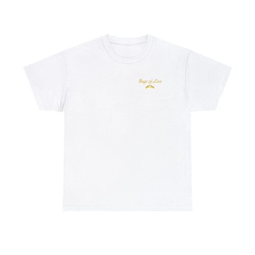 Front view of BOL white tee.